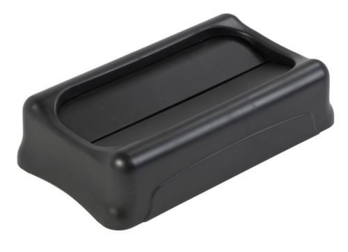 Rubbermaid Schwingdeckel Slim Jim® für Wertstoffsammler, schwarz Standard 1 L