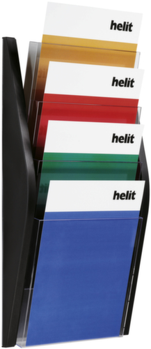 helit Wandbogendisplay "the arc" mit 4 Ablagen, 4 Ablagen, Gestell schwarz Standard 2 L