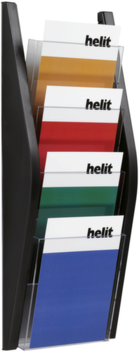 helit Wandbogendisplay "the arc" mit 4 Ablagen, 4 Ablagen, Gestell schwarz Standard 1 L