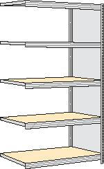 regalwerk Spanplatten-Steckregal mit Böden, Höhe x Breite x Tiefe 2000 x 1285 x 526 mm, 5 Böden