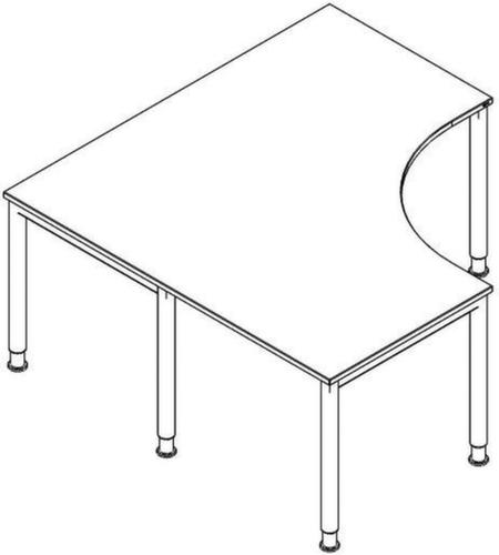 Freiform-Schreibtisch RQ60 Standard 1 L