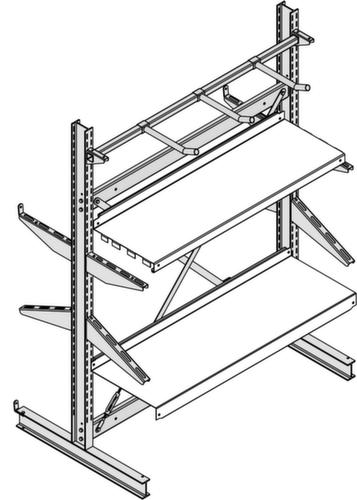 Fachboden für Kragarmregal, Breite x Tiefe 1056 x 500 mm Milieu 1 L