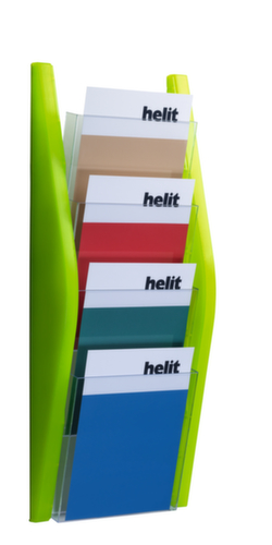 helit Wandbogendisplay "the arc" mit 4 Ablagen, 4 Ablagen, Gestell limettengrün Standard 1 L