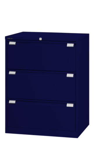 Bisley Hängeregistraturschrank, 3 Auszüge, oxfordblau/oxfordblau Standard 2 L