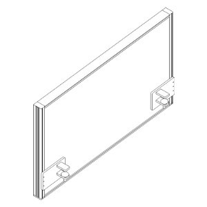 Schallabsorbierende Tischtrennwand RQ60 Screen / S41, Höhe x Breite 480 x 800 mm Standard 1 L