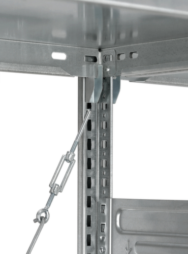 hofe System-Steckregal in Standard Bauart, Höhe x Breite x Tiefe 2000 x 1310 x 335 mm, 5 Böden Detail 1 L