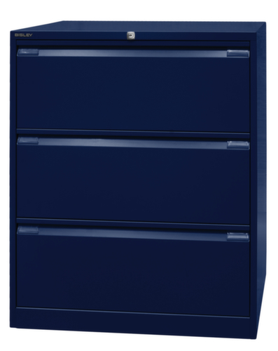 Bisley Hängeregistraturschrank, 3 Auszüge, oxfordblau/oxfordblau Standard 3 L