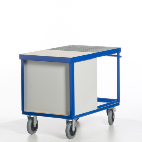 Rollcart Umwelt-Werkstattwagen mit öldichter Wanne und Gitterrost, Traglast 600 kg, Ladefläche 1150 x 700 mm Standard 5 L