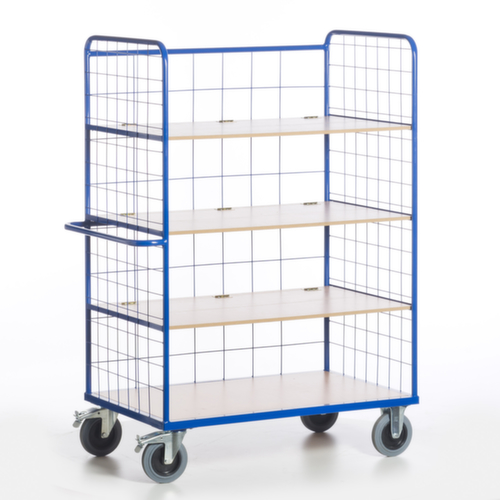 Rollcart Etagenwagen mit klappbaren Böden, Traglast 600 kg, 4 Etagen Standard 12 L