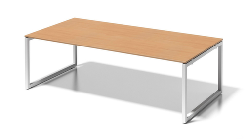 Bisley Konferenz- und Chefschreibtisch Cito mit Kufengestell, Breite x Tiefe 2400 x 1200 mm, Platte Buche Standard 1 L