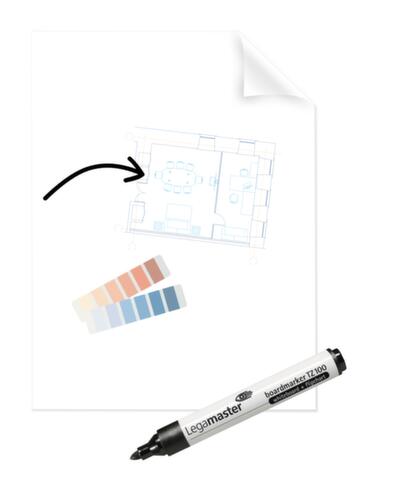 Legamaster Clearboard-Folie Magic-Chart, Höhe x Breite 600 x 800 mm Milieu 1 L