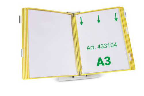 tarifold Tisch-Sichttafelsystem, mit 10 Sichttafeln in DIN A3 Standard 1 L