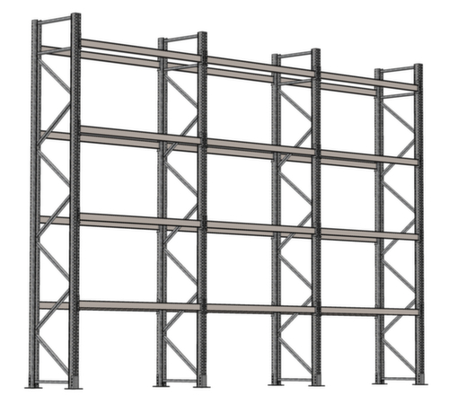 SCHULTE Palettenregal, Breite 5965 mm, für 30 Paletten Technische Zeichnung 1 L