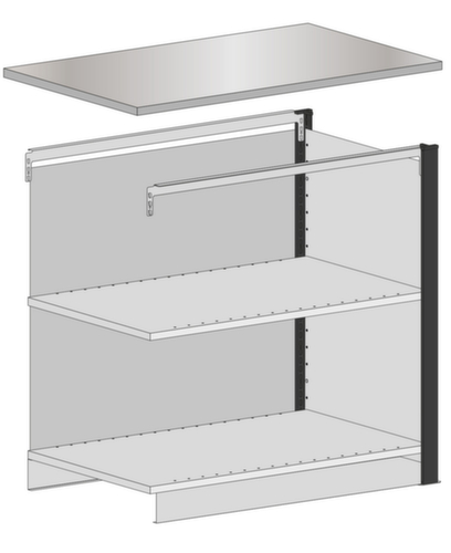 SCHULTE Theken-Set MULTIplus Mittelmodul Technische Zeichnung 1 L