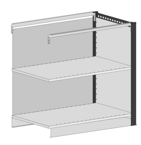 SCHULTE Theken-Set MULTIplus Endmodul Technische Zeichnung 1 L