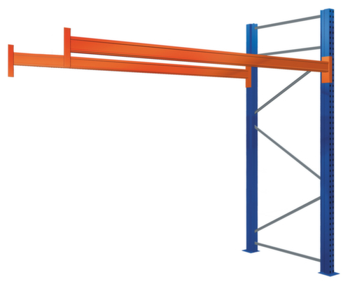 SCHULTE Palettenregal, Breite 2700 mm, für 6 Paletten Standard 1 L