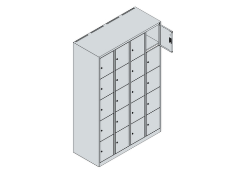 C+P Schließfachschrank Classic Plus, 20 Fächer Technische Zeichnung 1 L