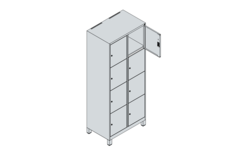 C+P Schließfachschrank Classic Plus, 8 Fächer Technische Zeichnung 1 L