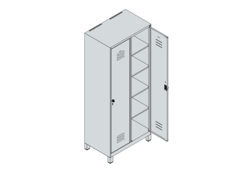 C+P Wäscheverteilschrank Classic Plus, Abteilbreite 400 mm Standard 3 L