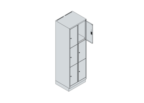 C+P Schließfachschrank Classic Plus, 6 Fächer Technische Zeichnung 1 L