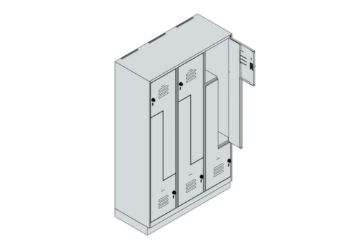 C+P Z-Spind Classic Plus, Abteilbreite 200/400 mm Standard 3 L