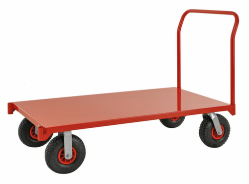 Schiebebügelwagen mit Stahlladefläche, Traglast 1200 kg, Ladefläche 1400 x 760 mm Standard 1 L