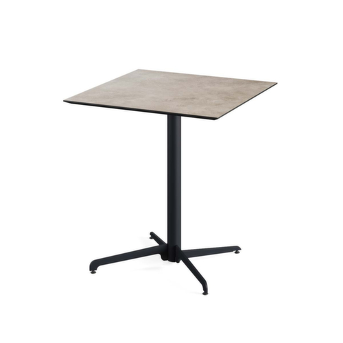 VEBA Bistrotisch Essentials X Cross, Breite x Tiefe 700 x 700 mm, Platte Moonstone Standard 1 L