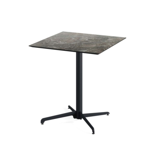 VEBA Bistrotisch Essentials X Cross, Breite x Tiefe 700 x 700 mm, Platte Galaxy Marble Standard 1 L