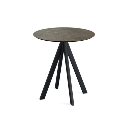 VEBA Bistrotisch Essentials Infinity, Ø 700 mm, Platte Midnight Marble Standard 1 L