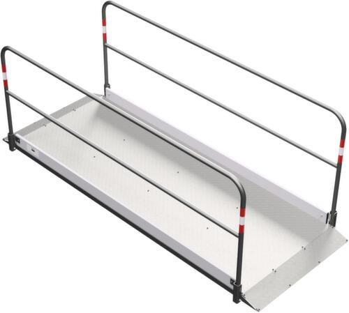 Schake Grabenbrücke mit Trittfläche aus Aluminium, Länge x Breite 2700 x 1000 mm Standard 2 L