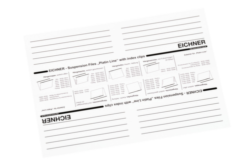 EICHNER Einsteckschild Platin Line, weiß Standard 2 L