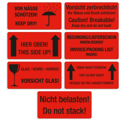 EICHNER Hinweisetiketten "Nicht belasten!" Standard 2 L