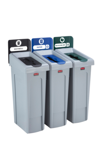 Rubbermaid Hinweistafel Slim Jim® für Recycling-Station Standard 3 L