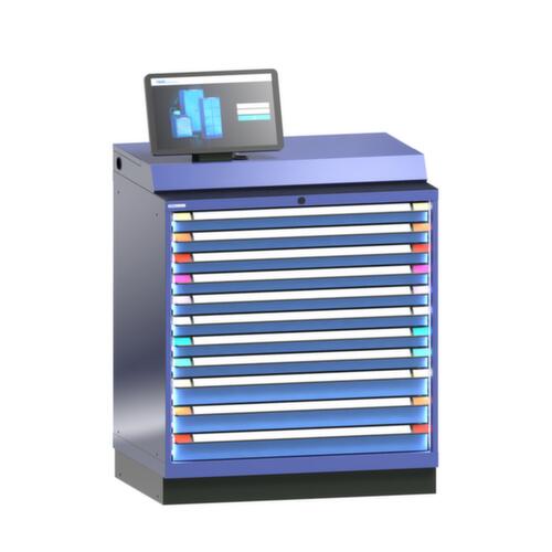 Thurmetall Elektro-Schubladenschrank, NCS S 4040-R70 B Taubenblau/NCS S 1060-R80B Hellblau Standard 1 L