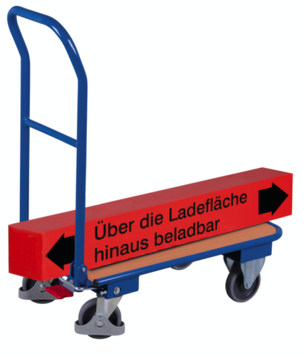 VARIOfit Klappbarer Schiebebügelwagen mit Holzladefläche, Traglast 250 kg, TPE-Bereifung Standard 4 L