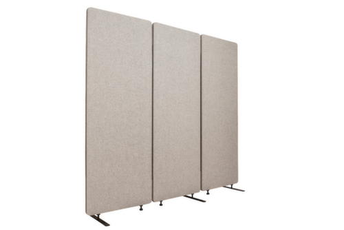 UDOBÄR Akustik-Stellwand-Set RECLAIM, Höhe x Breite 1680 x 1830 mm, Wand hellgrau Standard 2 L