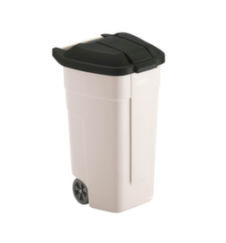 Rubbermaid Wertstofftonne, 100 l, beige, Deckel schwarz