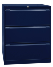 Bisley Hängeregistraturschrank, 3 Auszüge, oxfordblau/oxfordblau