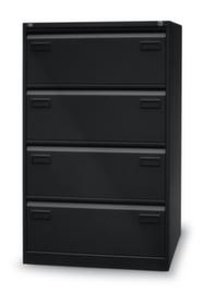 Bisley Hängeregistraturschrank Light, 4 Auszüge, schwarz/schwarz