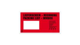 Dokumententasche aus Papier "Lieferschein-Rechnung/Packing list-Invoice", DIN lang