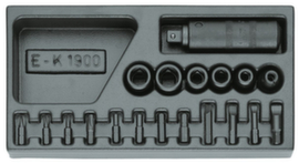 1500 ES-K 1900 Schraubenlöser-Sortiment 1/2" in 1/3 ES-Modul