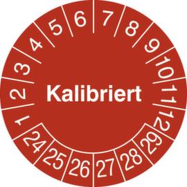 Prüfplakette mit Jahresfarbe