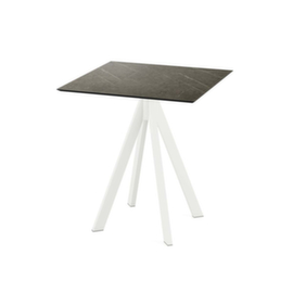 VEBA Bistrotisch Essentials Infinity, Breite x Tiefe 700 x 700 mm, Platte Midnight Marble