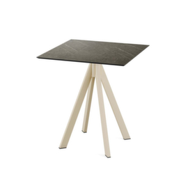 VEBA Bistrotisch Essentials Infinity, Breite x Tiefe 700 x 700 mm, Platte Midnight Marble