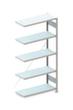 META System-Steckregal CLIP Anbaufeld, Höhe x Breite x Tiefe 2000 x 1306 x 436 mm, 5 Böden