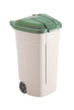 Rubbermaid Wertstofftonne, 100 l, beige, Deckel grün