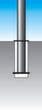 Sperrpfosten aus Edelstahl, Höhe 900 mm, zum Einstecken mit Bodenhülse Detail 1 S