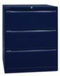 Bisley Hängeregistraturschrank, 3 Auszüge, oxfordblau/oxfordblau