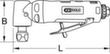 KS Tools SlimPOWER Mini-Druckluft-Winkelstabschleifer Standard 8 S