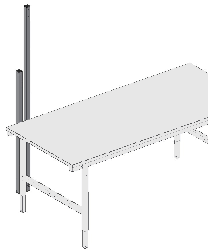 Rocholz Gestell 2000 für Packtisch, Höhe 1770 mm Technische Zeichnung 1 ZOOM